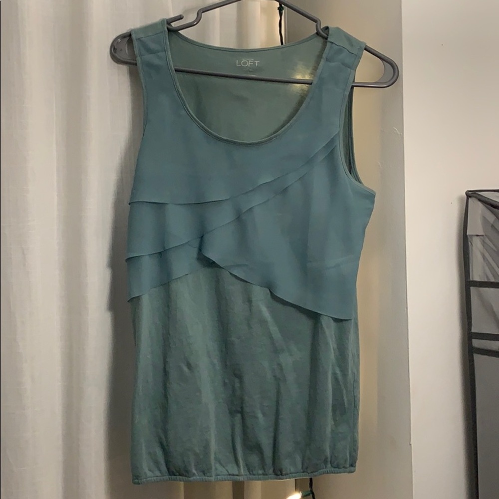 LOFT Ann Taylor sleeveless blouse in blue